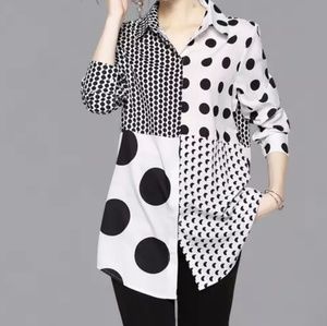 Dot Print Shirt Women Blouse